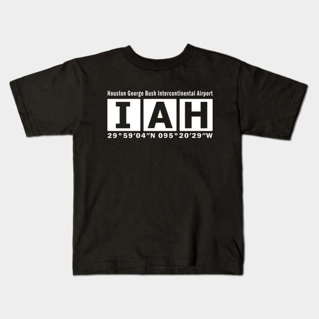 IAH Airport, Houston George Bush Intercontinental Airport Kids T-Shirt by Fly Buy Wear